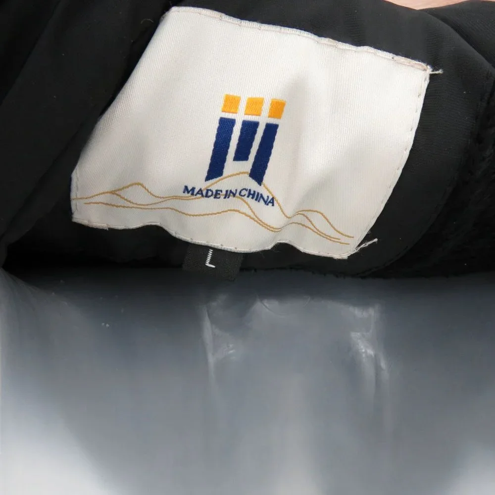 Women's Black Winter Puffer Coat Jacket Faux Fur Removable Hood L NWT - Picture 6 of 6